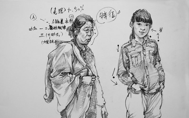 单人速写  只需三堂课 （三）